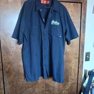 Dickies Men's Dark Blue Casual Button Down Shirt